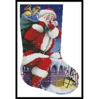 Artecy Cross Stitch Santas Here Stocking Right 13757 INT Cross Stitch Chart Hard Copy