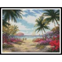 Artecy Cross Stitch Sea Breeze Path 12788 CP Cross Stitch Chart Hard Copy