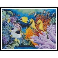 Artecy Cross Stitch Seahorse and Fish 10372 MGL Cross Stitch Chart Hard Copy