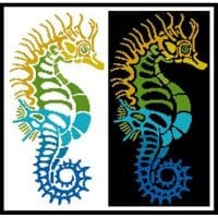 Artecy Cross Stitch Seahorse Design 2 12570 Cross Stitch Chart Hard Copy