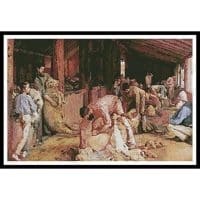 Artecy Cross Stitch Shearing the Rams  11234 Cross Stitch Chart Hard Copy