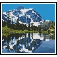 Artecy Cross Stitch Snow Capped Mountains Mini 11074 Cross Stitch Chart Hard Copy
