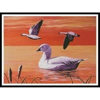 Artecy Cross Stitch Snow Geese 11293 MB Cross Stitch Chart Hard Copy