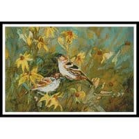 Artecy Cross Stitch Sparrows in the Field 11197 Cross Stitch Chart Hard Copy