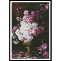 Artecy Cross Stitch Still Life of Roses in a Vase 10509 REHS Cross Stitch Chart Hard Copy