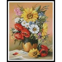 Artecy Cross Stitch Summer Garden Display 13202 ABG Cross Stitch Chart Hard Copy