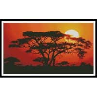 Artecy Cross Stitch Sunrise in Kenya 10802 Cross Stitch Chart Hard Copy