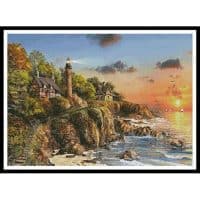 Artecy Cross Stitch Sunset at Craggy Point 12190 MGL Cross Stitch Chart Hard Copy