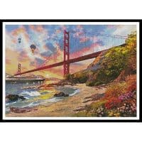 Artecy Cross Stitch Sunset at Golden Gate 12110 MGL Cross Stitch Chart Hard Copy