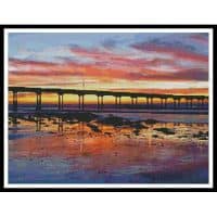 Artecy Cross Stitch Sunset at Ocean Beach 10047 Cross Stitch Chart Hard Copy