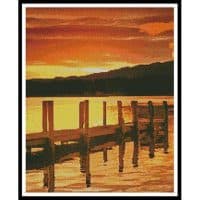 Artecy Cross Stitch Sunset Dock Crop 12916 Cross Stitch Chart Hard Copy