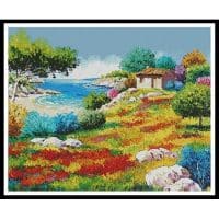 Artecy Cross Stitch Sunset on the Beach 11348 MGL Cross Stitch Chart Hard Copy