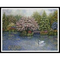 Artecy Cross Stitch Swan Lake  11182 LM Cross Stitch Chart Hard Copy