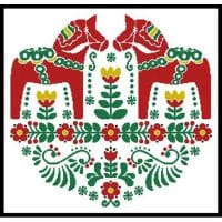 Artecy Cross Stitch Swedish Dala 12485 Cross Stitch Chart Hard Copy