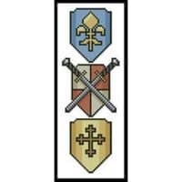 Artecy Cross Stitch Swords and Shields Bookmark 12121 Cross Stitch Chart Hard Copy