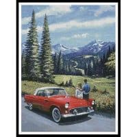 Artecy Cross Stitch T Bird in the Mountains 12129 KW Cross Stitch Chart Hard Copy