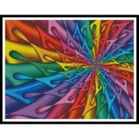 Artecy Cross Stitch Teardrop Spiral Fractal  11189 Cross Stitch Chart Hard Copy