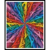 Artecy Cross Stitch Teardrop Spiral Fractal Mini 11256 Cross Stitch Chart Hard Copy