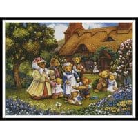 Artecy Cross Stitch Teddies in the Garden 11461 PFLD Cross Stitch Chart Hard Copy