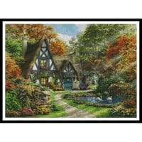 Artecy Cross Stitch The Autumn Cottage 12576 MGL Cross Stitch Chart Hard Copy