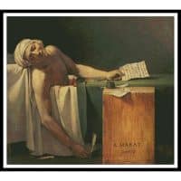 Artecy Cross Stitch The Death of Marat 13410 Cross Stitch Chart Hard Copy