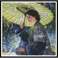 Artecy Cross Stitch The Green Parasol 10699 Cross Stitch Chart Hard Copy