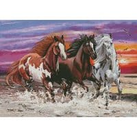 Artecy Cross Stitch Three Horses at Sunset 14305 INT Cross Stitch Chart Hard Copy