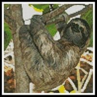 Artecy Cross Stitch Three Toed Sloth Mini 11938 Cross Stitch Chart Hard Copy
