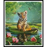 Artecy Cross Stitch Tiger Lily Crop 13942 JQ Cross Stitch Chart Hard Copy