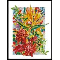 Artecy Cross Stitch Torch Ginger and Bird of Paradise 10760 HH Cross Stitch Chart Hard Copy