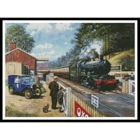 Artecy Cross Stitch Trainspotting with Grandpa 12131 KW Cross Stitch Chart Hard Copy