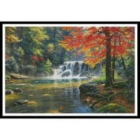 Artecy Cross Stitch Tranquil Falls Large 13465 MK Cross Stitch Chart Hard Copy