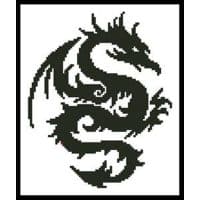 Artecy Cross Stitch Tribal Dragon 2 Mini 13518 Cross Stitch Chart Hard Copy