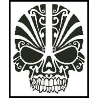 Artecy Cross Stitch Tribal Skull Silhouette 13625 Cross Stitch Chart Hard Copy