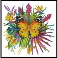 Artecy Cross Stitch Tropical Butterfly 12837 LF Cross Stitch Chart Hard Copy