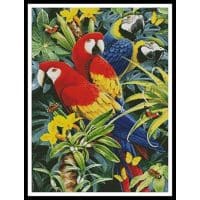 Artecy Cross Stitch Tropical Macaws 10937 INT Cross Stitch Chart Hard Copy