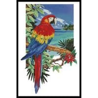 Artecy Cross Stitch Tropical Scarlet Macaw 14042 LH Cross Stitch Chart Hard Copy