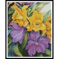 Artecy Cross Stitch Tulips and Daffodils Crop 13119 ARTL Cross Stitch Chart Hard Copy