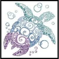 Artecy Cross Stitch Turtle Silhouette 10385 Cross Stitch Chart Hard Copy