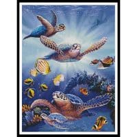 Artecy Cross Stitch Turtles in Light 13680 INT Cross Stitch Chart Hard Copy