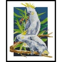 Artecy Cross Stitch Two Sulpher Crested Cockatoos 10618 HH Cross Stitch Chart Hard Copy