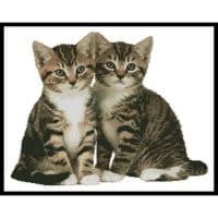 Artecy Cross Stitch Two Tabby Kittens 10707 MGL Cross Stitch Chart Hard Copy
