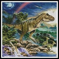 Artecy Cross Stitch Tyrannosaur Crop 13305 INT Cross Stitch Chart Hard Copy
