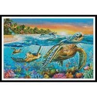 Artecy Cross Stitch Underwater Turtles 11820 MGL Cross Stitch Chart Hard Copy
