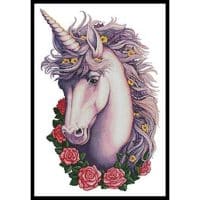 Artecy Cross Stitch Unicorn Cameo 11964 GG Cross Stitch Chart Hard Copy