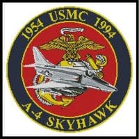 Artecy Cross Stitch USMC A4 Skyhawk Emblem 13855 Cross Stitch Chart Hard Copy