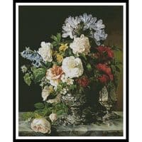 Artecy Cross Stitch Vase of Flowers 2 10693 Cross Stitch Chart Hard Copy
