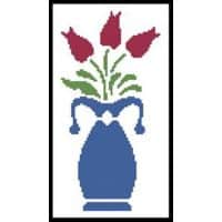 Artecy Cross Stitch Vase of Tulips 12535 JP Cross Stitch Chart Hard Copy
