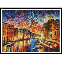 Artecy Cross Stitch Venice Grand Canal Large 12293 LA Cross Stitch Chart Hard Copy
