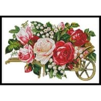 Artecy Cross Stitch Victorian Rose Cart 10627 Cross Stitch Chart Hard Copy